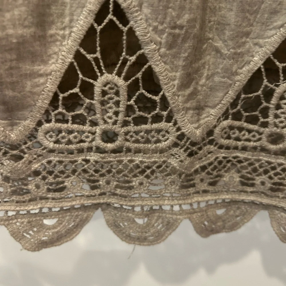 Brown(light) Lace Tunic Dress - Picture 6 of 7